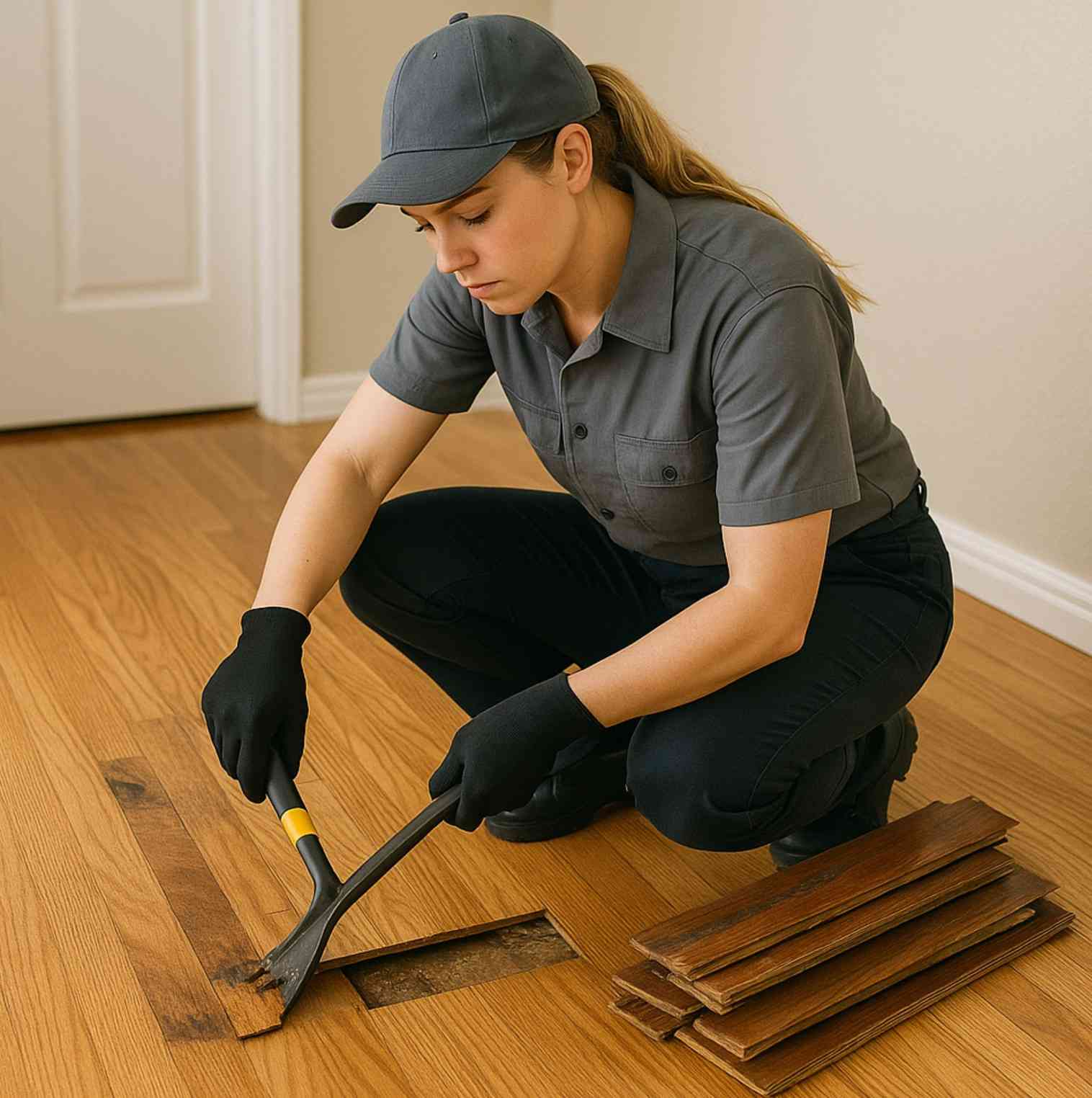 Removing-Water-Damaged-Wood-Boards